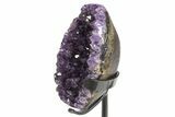 Sparkling Amethyst Geode With Metal Stand - Uruguay #342689-3